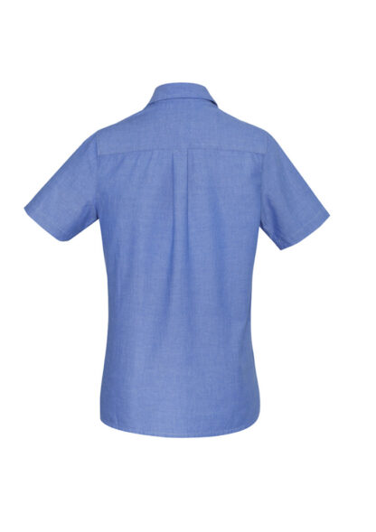 Ladies Wrinkle Free Chambray Short Sleeve Shirt